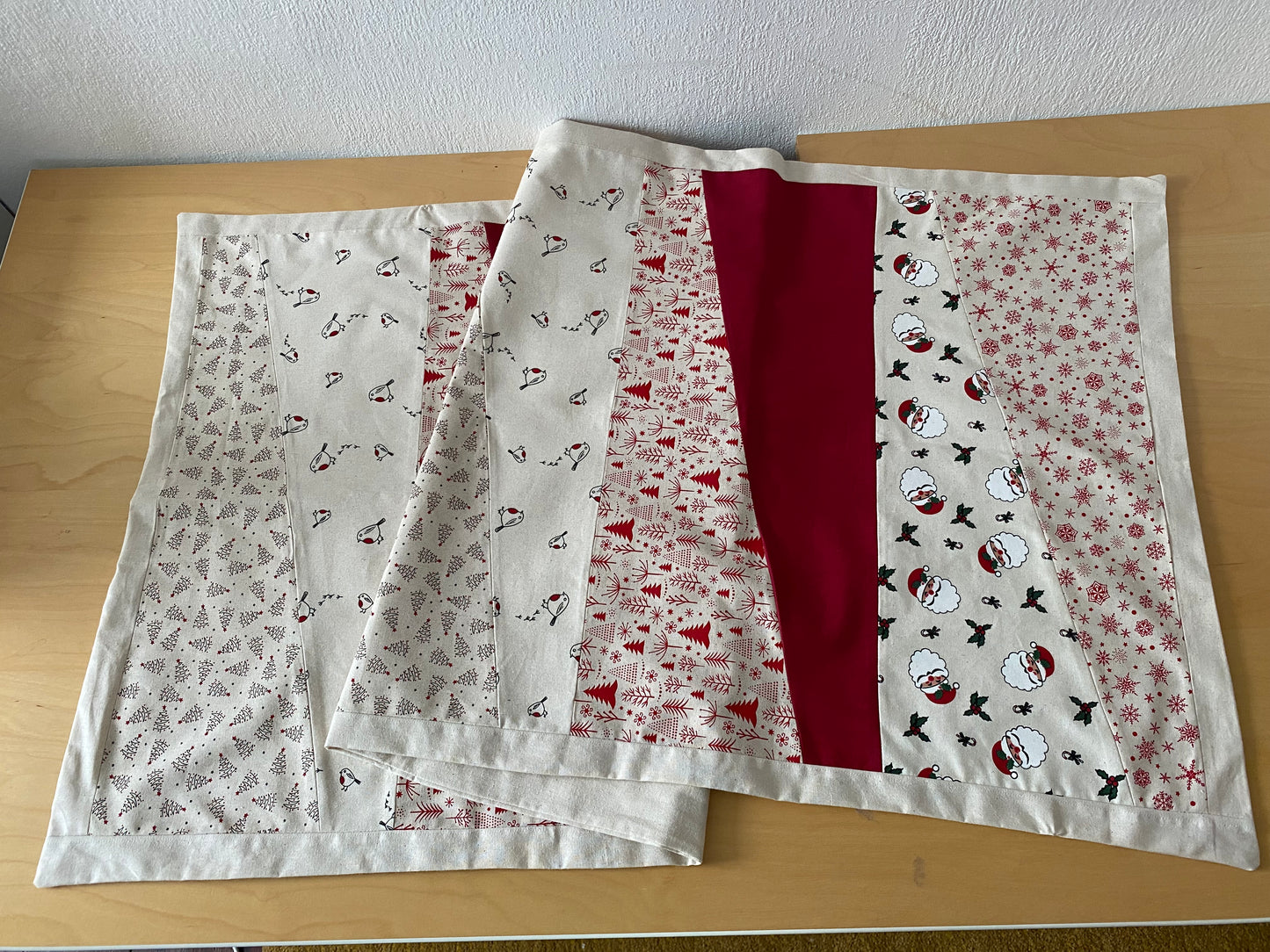 Sew-Your-Own-Kit Christmas Table Runner 140cm x60cm, pre-cut 100% cotton fabric, full instructions