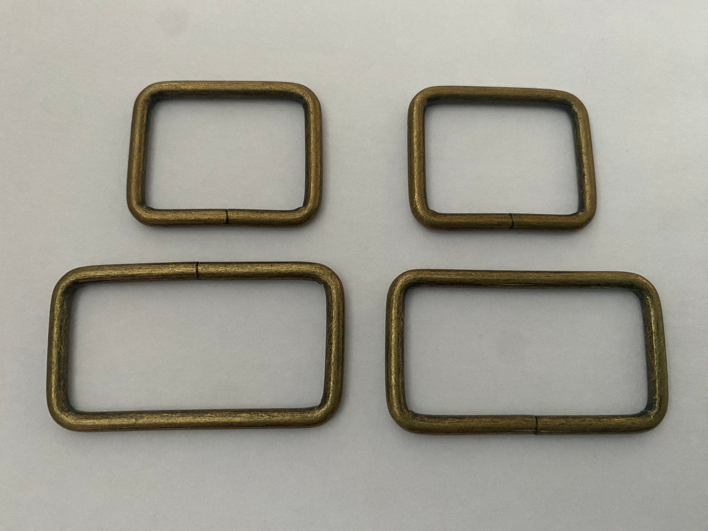 Metal Connectors for Bag Making, Belts, Dressmaking and Crafts. 25mm, 32mm, 38mm. Antique Brass. Pack of 2