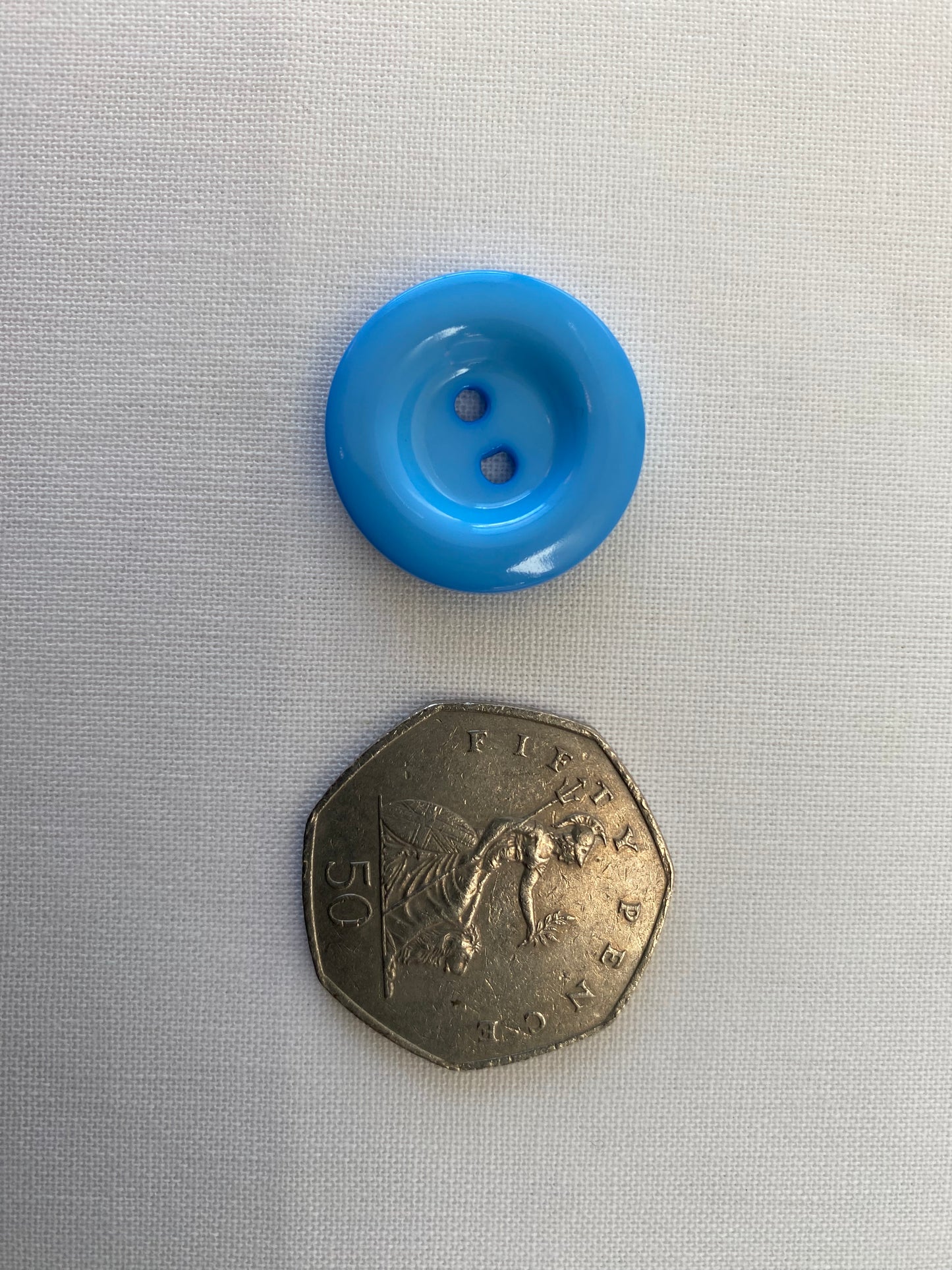 Chunky 2 Hole Italian Buttons for Dressmaking, Bag Making and Crafts. 23mm, Plastic, Various Colours, Pack of 4