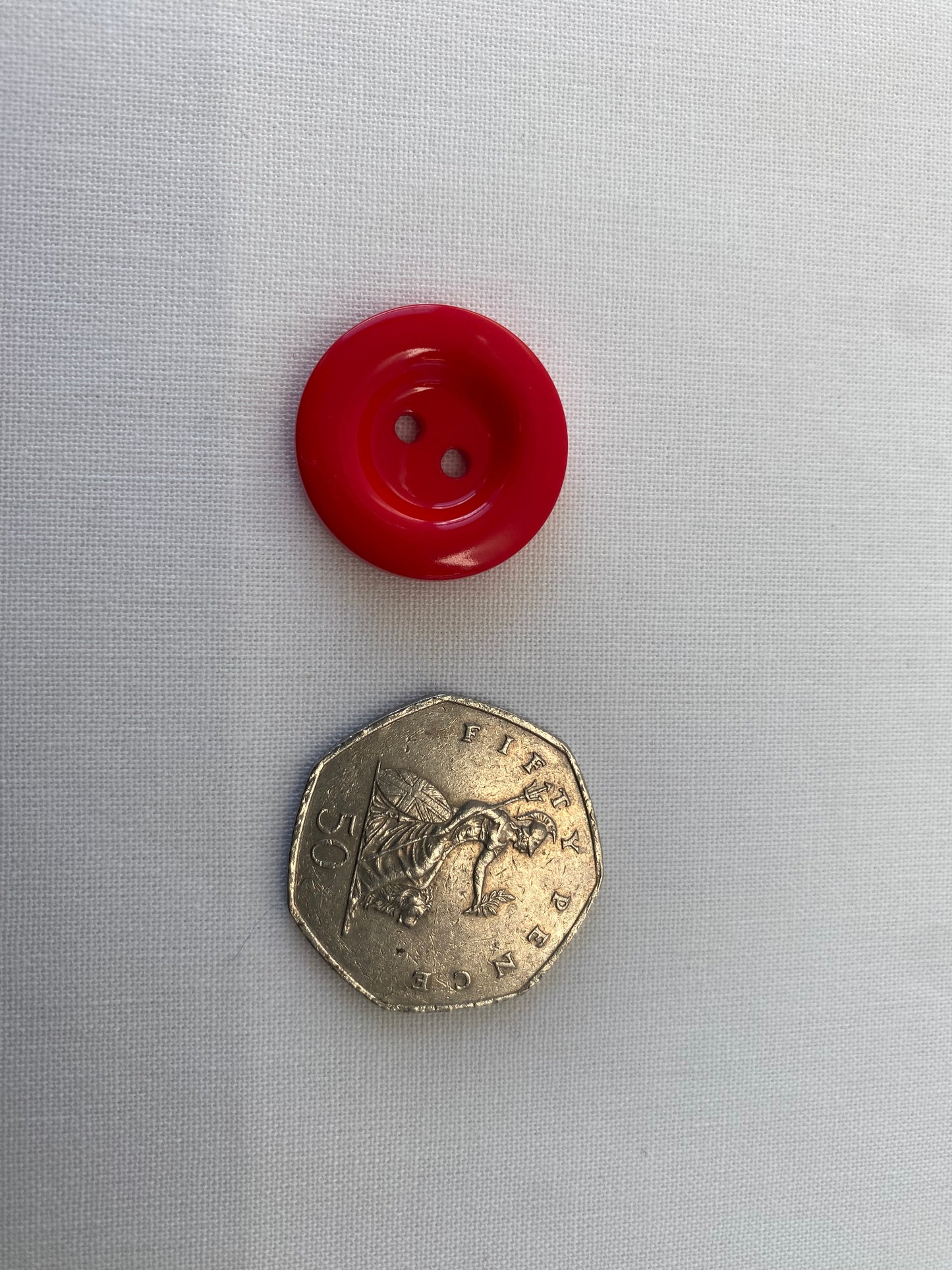 Chunky 2 Hole Italian Buttons for Dressmaking, Bag Making and Crafts. 23mm, Plastic, Various Colours, Pack of 4