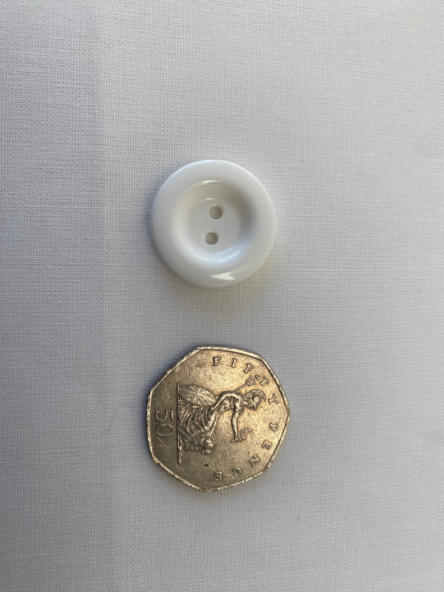 Chunky 2 Hole Italian Buttons for Dressmaking, Bag Making and Crafts. 23mm, Plastic, Various Colours, Pack of 4