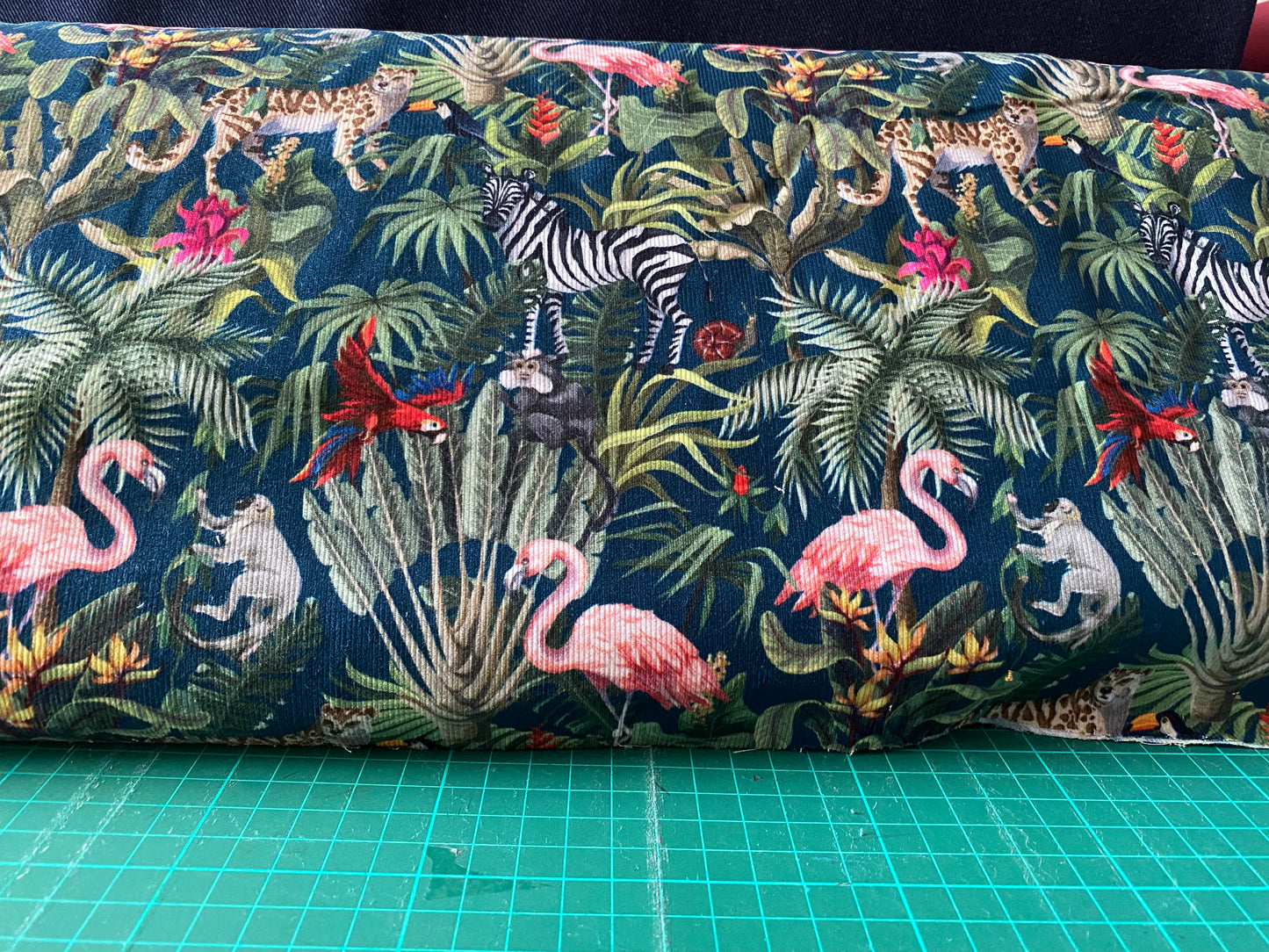 Jungle Corduroy Fabric Print 21 Wale 100% Cotton