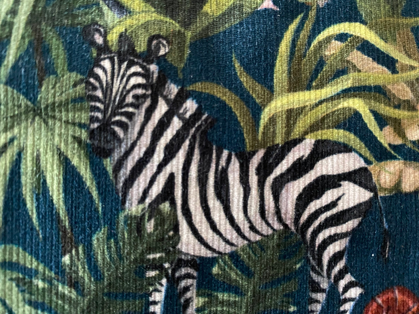 Jungle Corduroy Fabric Print 21 Wale 100% Cotton