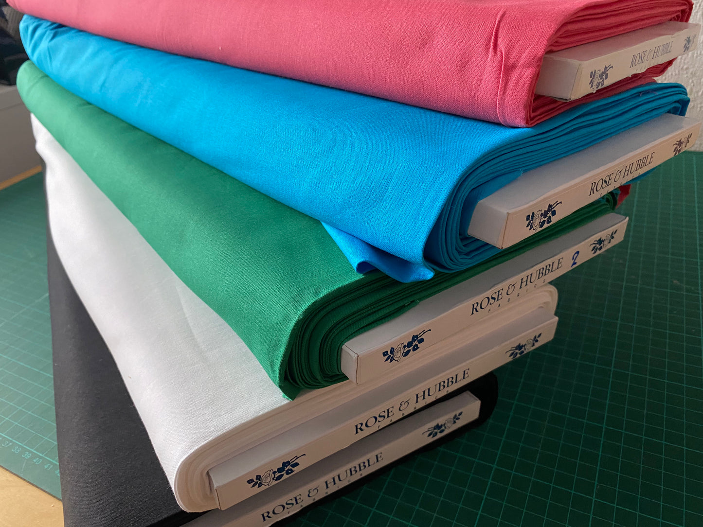Rose & Hubble Plain 100% Craft Cotton - Various Colours 112cm Wide