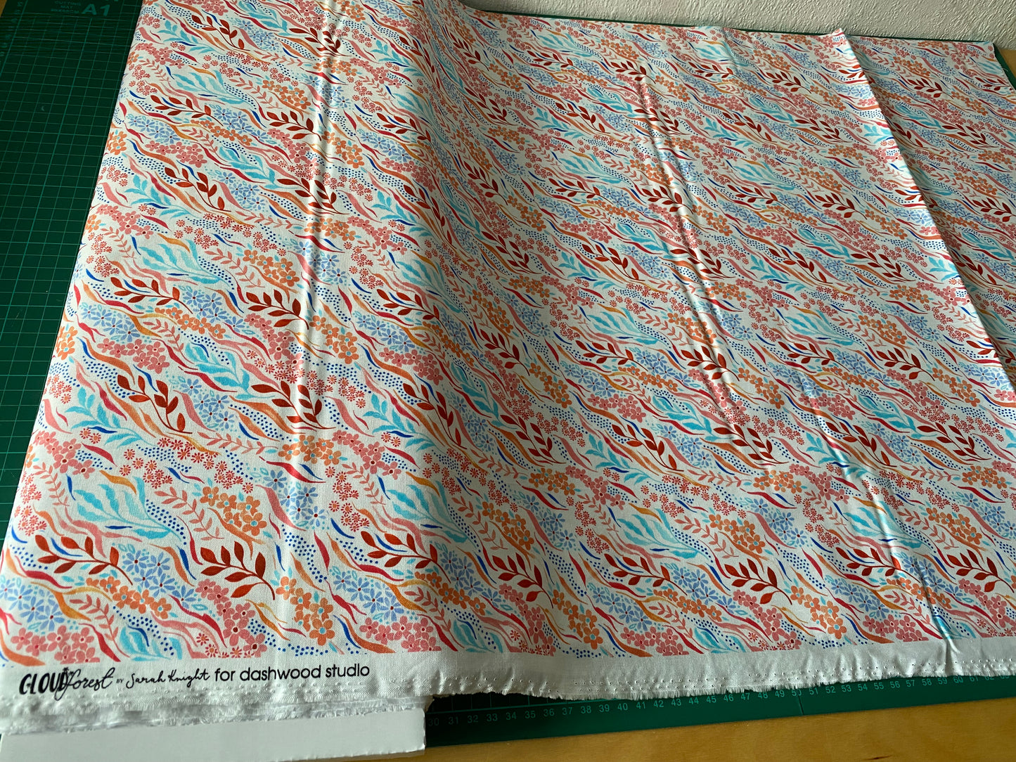 Dashwood Studio, 100% Cotton Fabric. Cloud Forest Flower Streamers by Sarah Knight