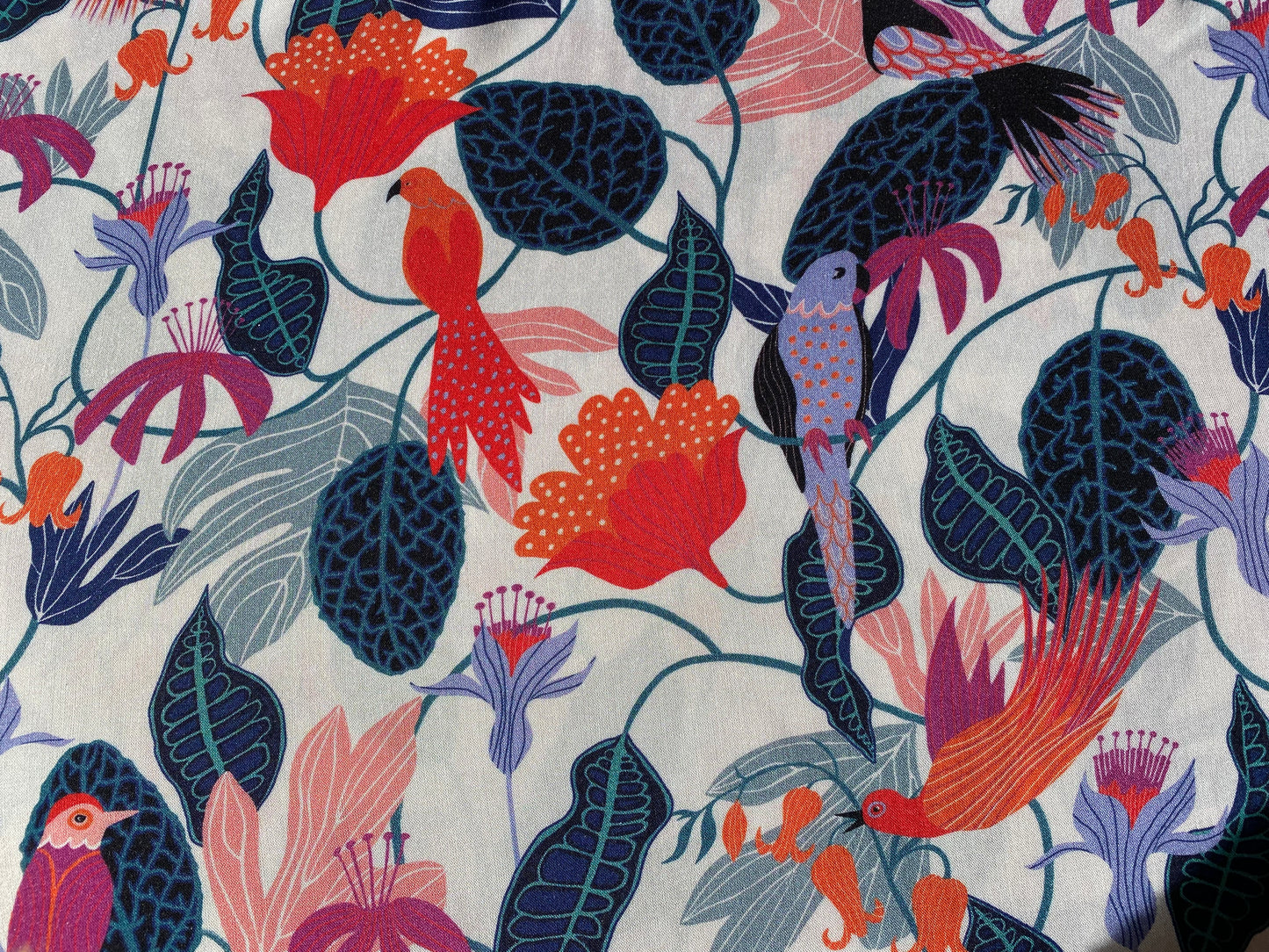 Dashwood Studio fabric, Gardenia Rayon Challis Fabric, True Creation by Rachel Parker