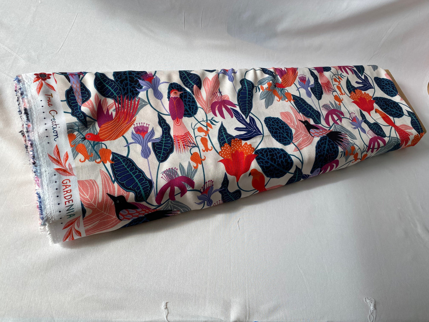 Dashwood Studio fabric, Gardenia Rayon Challis Fabric, True Creation by Rachel Parker