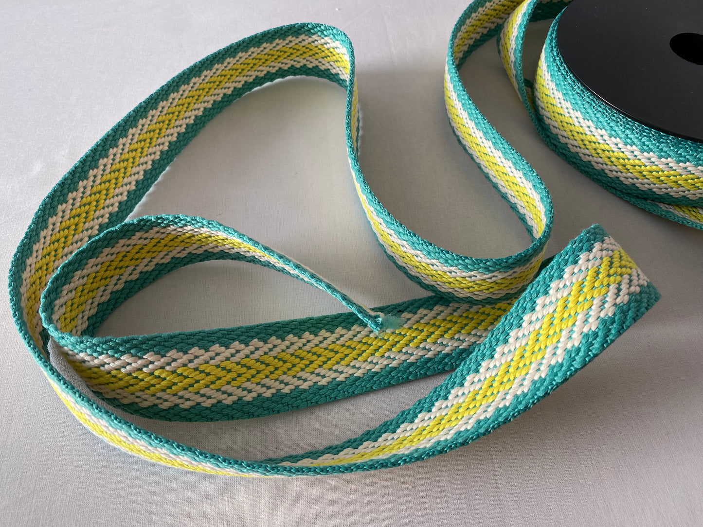 Webbing/strapping for bags, belts & crafts, 38mm, various arrow weave designs