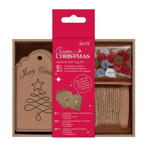 DoCrafts Create Christmas Crafts Collection, wooden hanging decorations, gift tags, wooden shapes