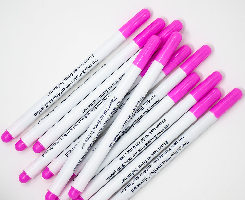 Water Erasable / Vanishing Fabric Marker in Pink - Alternative to tailors chalk.