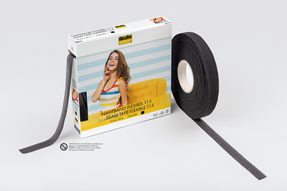 Vlieseline Flexible Seam / Stay Tape, 5m long, 15mm wide, White or Black.
