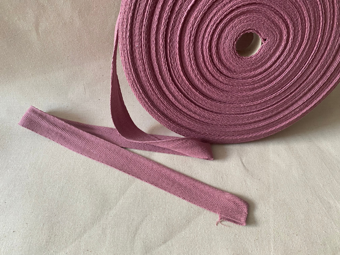 Webbing/strapping for bags, belts & crafts, 100% Cotton, 25mm, Herringbone, Various colours