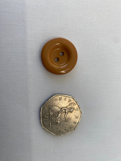 Chunky 2 Hole Italian Buttons for Dressmaking, Bag Making and Crafts.  23mm, Plastic, Various Colours, Pack of 4