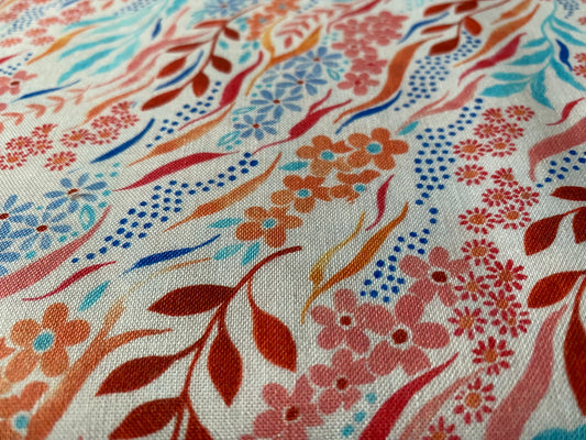 Dashwood Studio, 100% Cotton Fabric.  Cloud Forest Flower Streamers by Sarah Knight