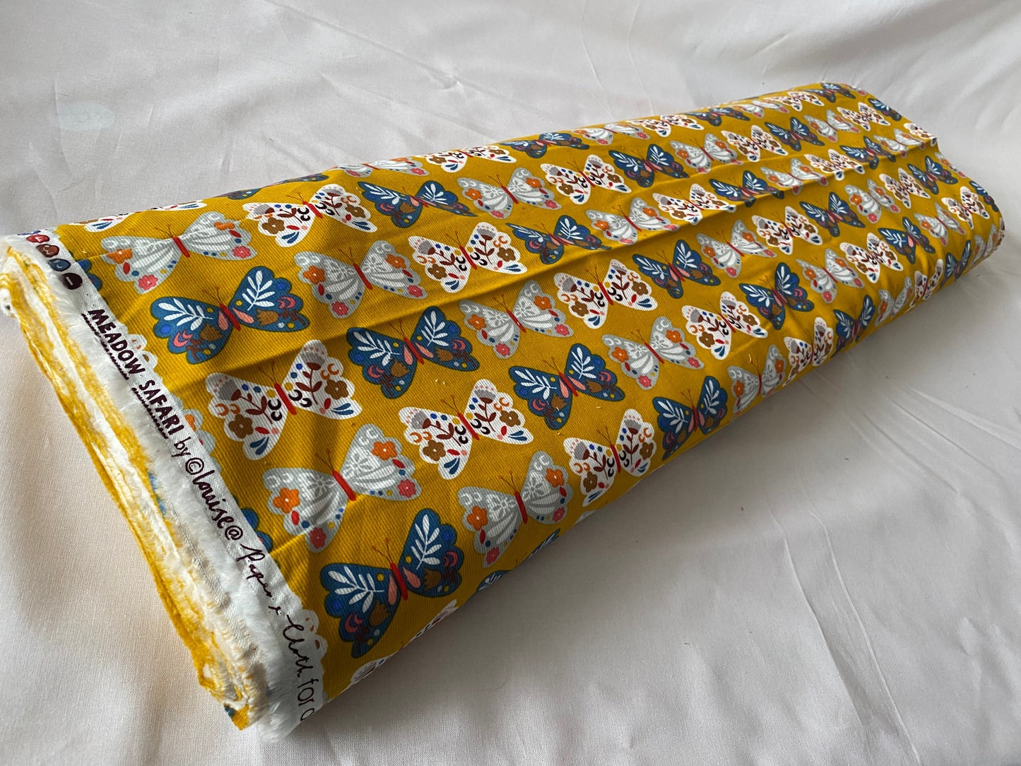 Dashwood Studio fabric, 100% Cotton Cord Print, Meadow Safari by Louise at Paper & Cloth