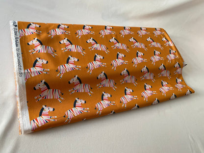 Dashwood Studio, 100% Cotton Fabric. Zebras, Dandelion Jungle by Jane Farnham