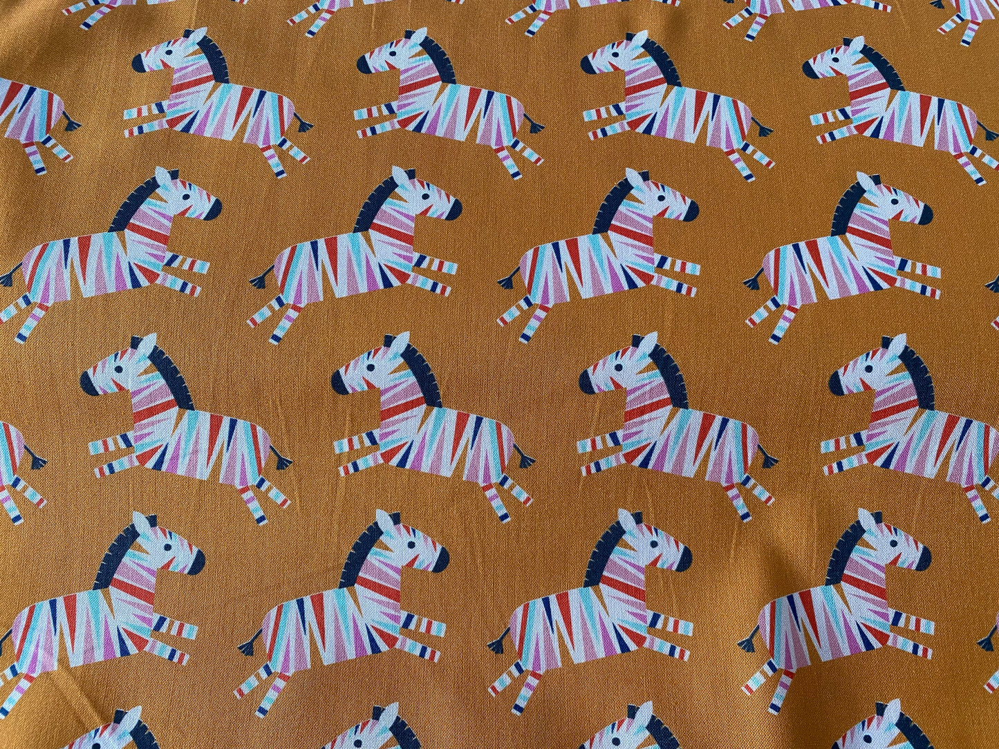 Dashwood Studio, 100% Cotton Fabric. Zebras, Dandelion Jungle by Jane Farnham
