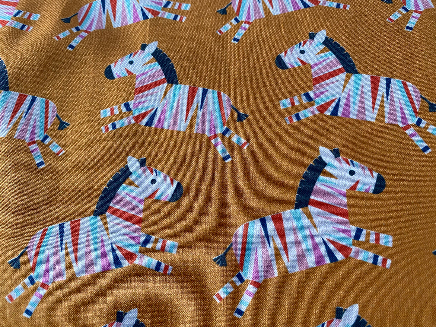 Dashwood Studio, 100% Cotton Fabric. Zebras, Dandelion Jungle by Jane Farnham