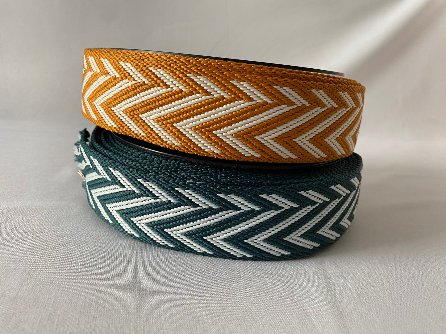 Webbing/strapping for bags, belts & crafts, 38mm, various arrow weave designs