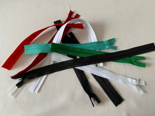 Invisible Zip, Closed End, Various Colours, 20cm/22cm/35cm, Nylon