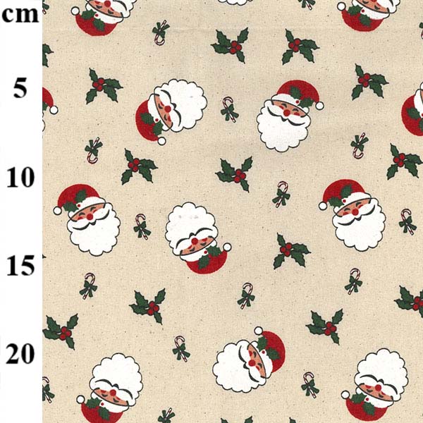 John Louden Christmas 100% Cotton Fabric  - Santas