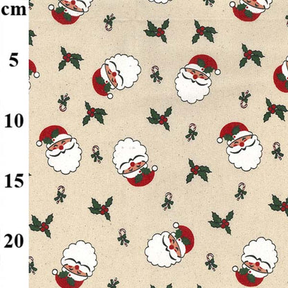 John Louden Christmas 100% Cotton Fabric  - Santas