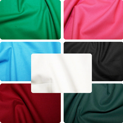 Rose & Hubble Plain 100% Craft Cotton - Various Colours 112cm Wide