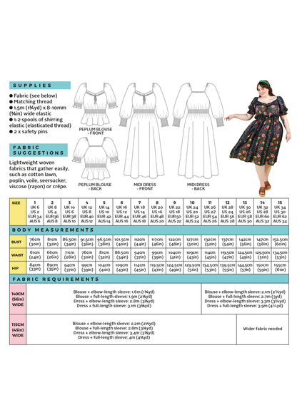 Tilly & The Buttons Mabel Sewing Pattern Top and Dress