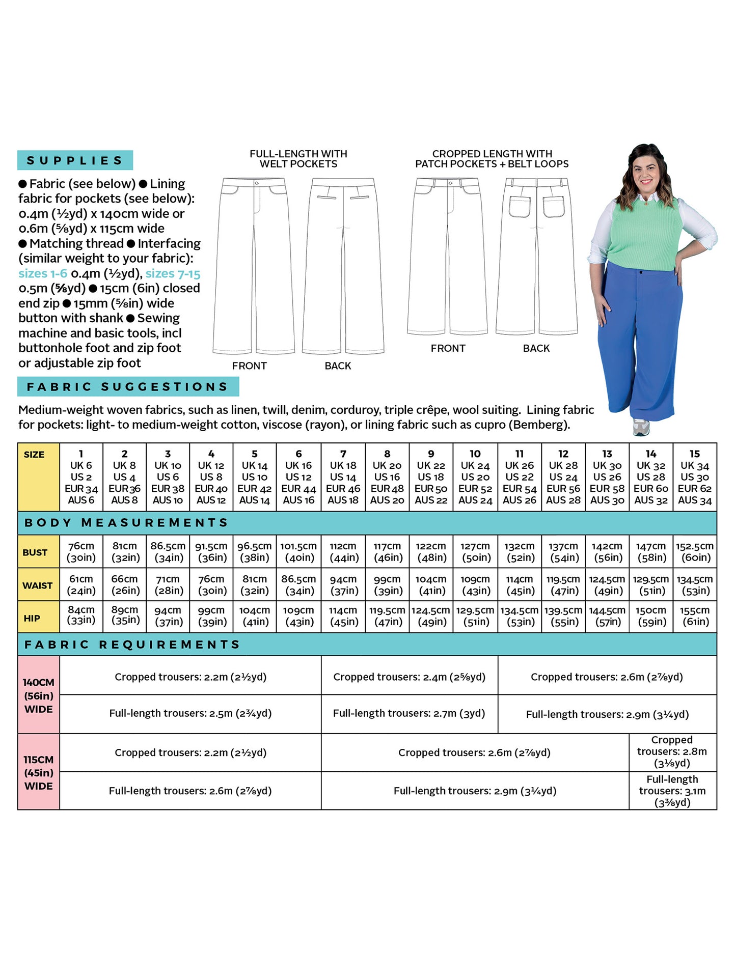 Tilly & The Buttons Thea Sewing Pattern Wide Leg Trousers