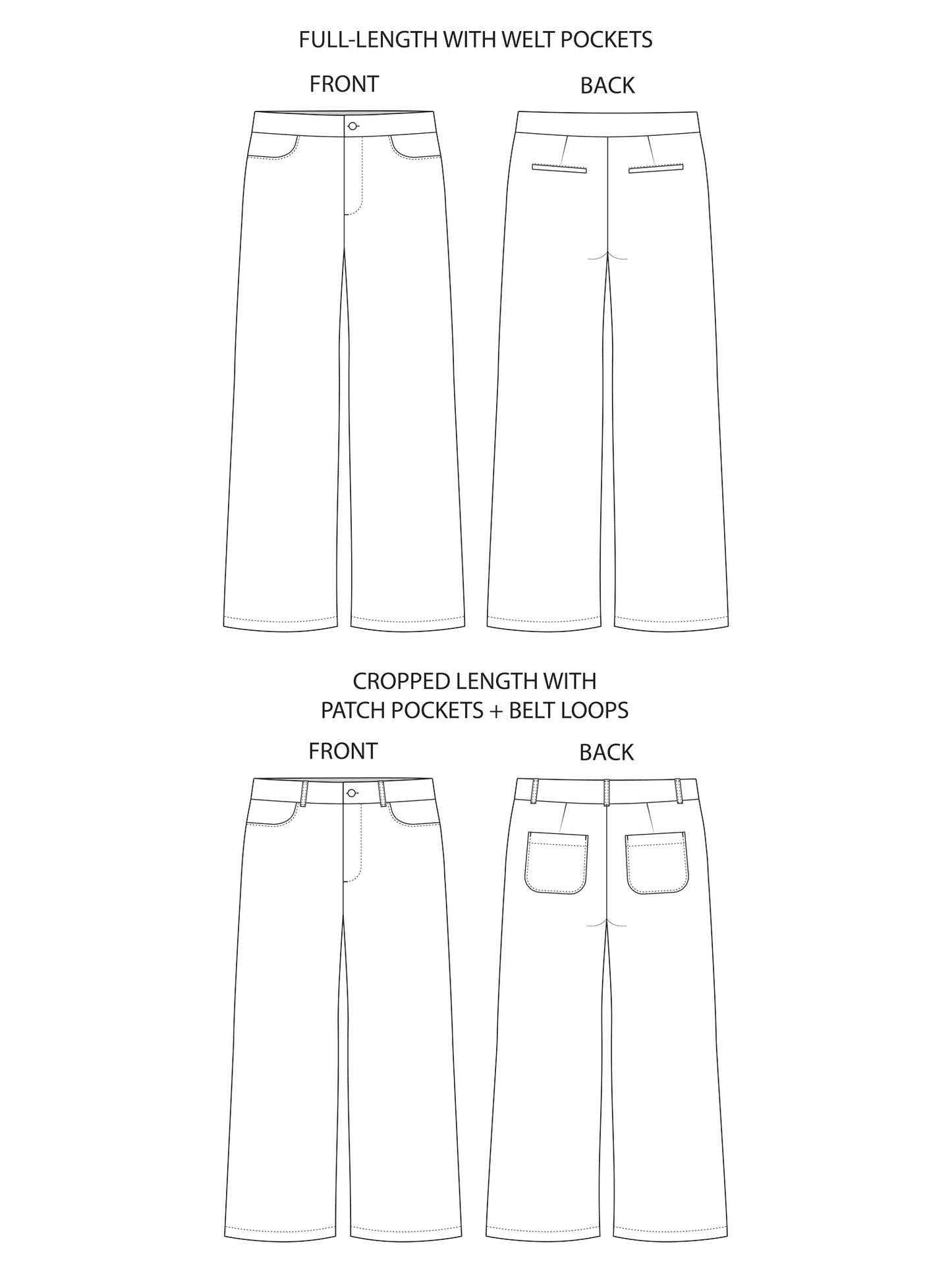 Tilly & The Buttons Thea Sewing Pattern Wide Leg Trousers