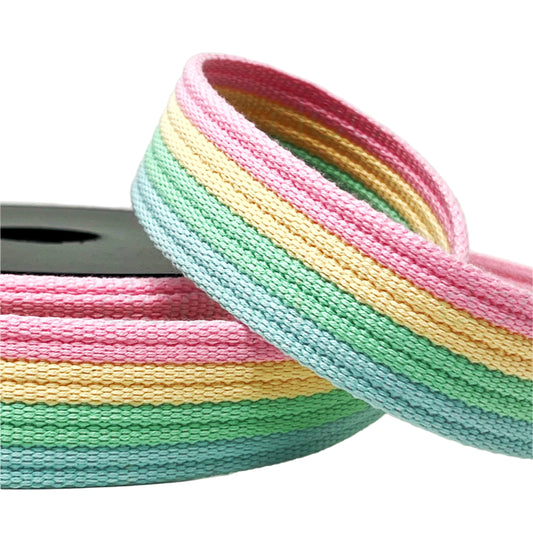 Webbing/strapping for bags, belts & crafts, 30mm, pastel rainbow