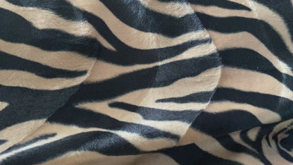 Velboa Ponyskin Faux Fur Fabric, Zebra Print
