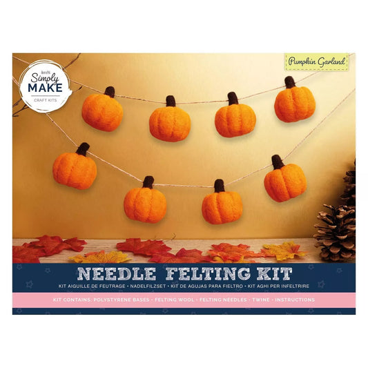 Simply Make Pumpkin Garland Needle Felting Kit