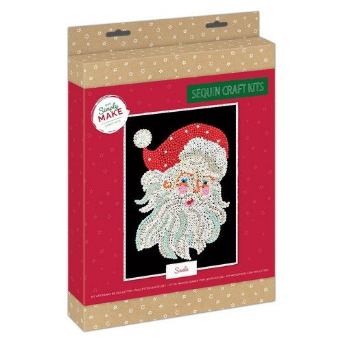 Simply Make Christmas Santa Sequin Craft Kit