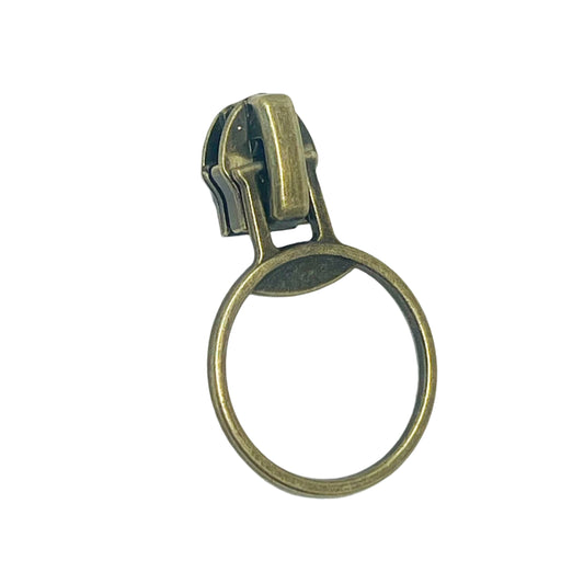 Zip Sliders / Pulls 6mm, Antique Brass
